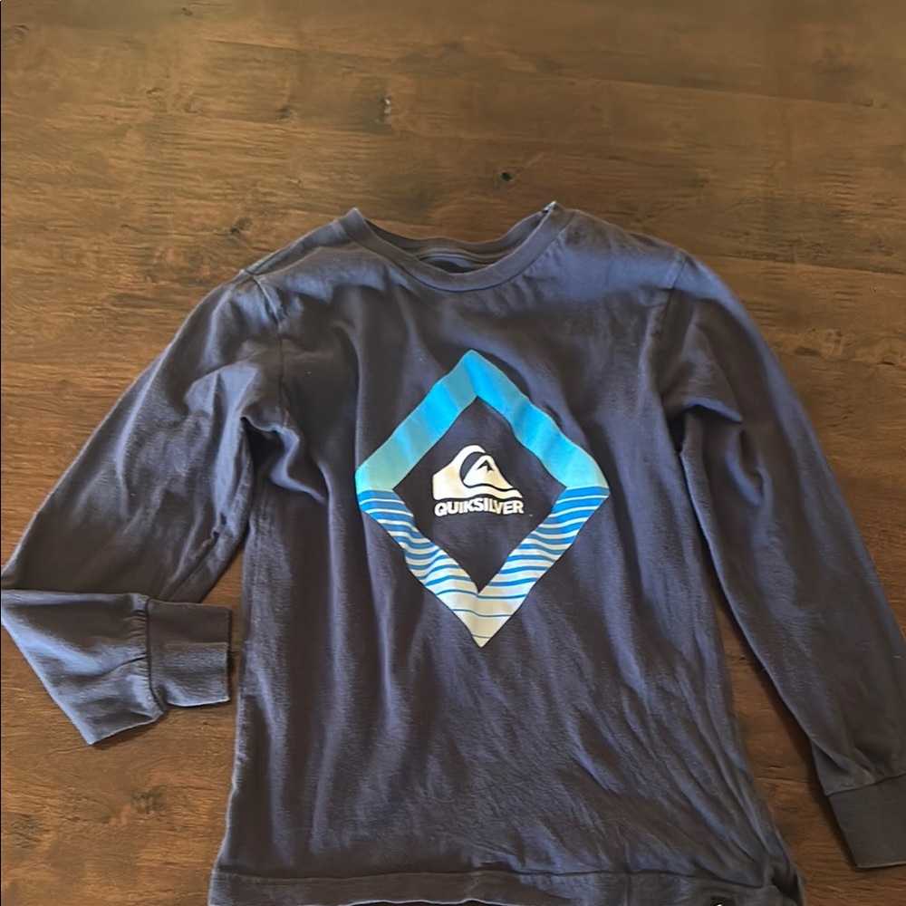 Quiksilver Navy Long Sleeve Shirt with Logo